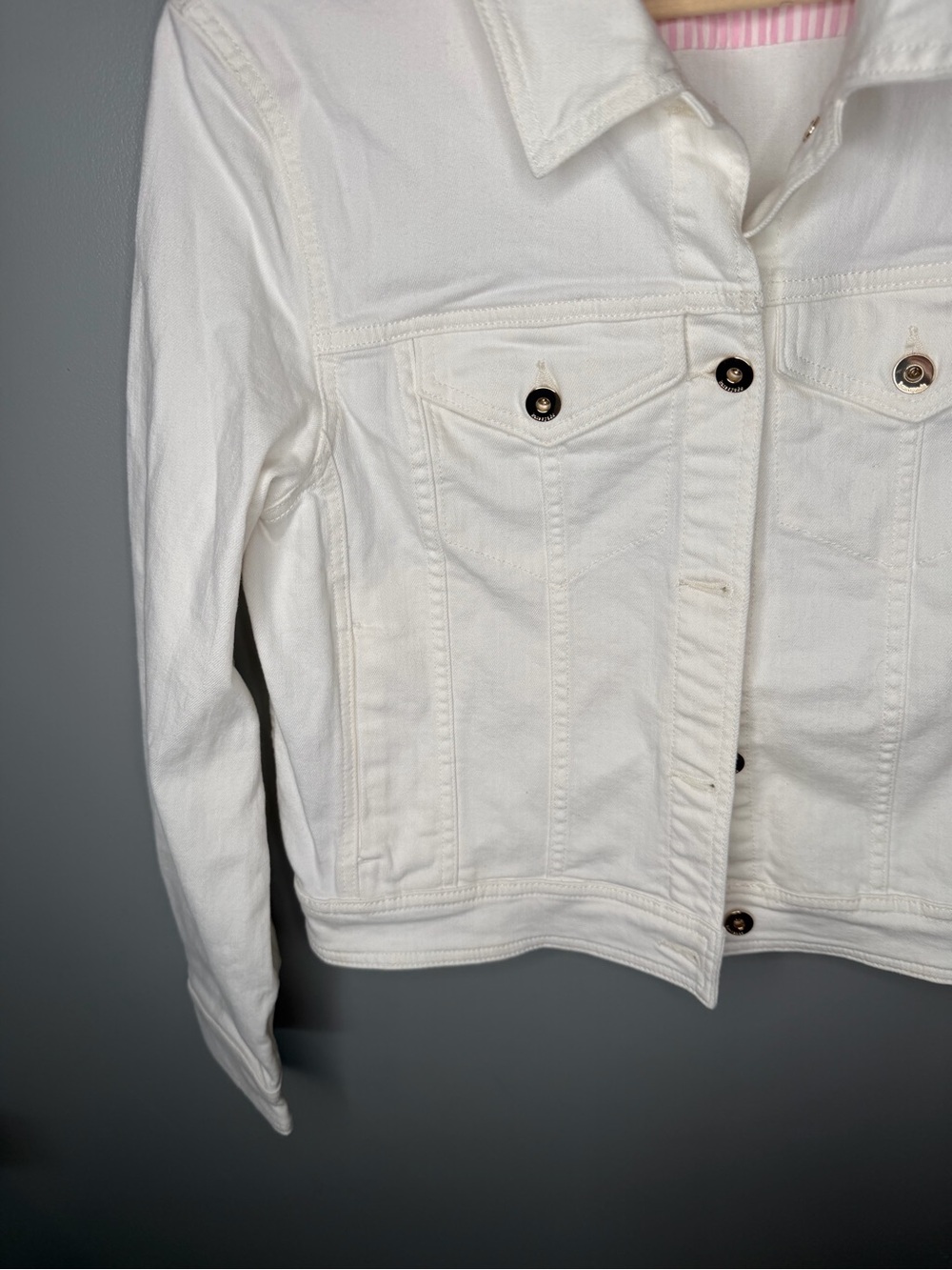 Kate Spade New York Classic Denim Jacket - White - Picture 6 of 12